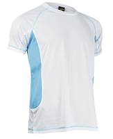 T-SHIRT DRY SKIN ITALY BLANC - TURQUOISE XXL