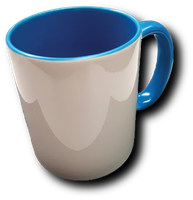 New york – Mug 11oz - 5 étoiles - Blanc avec poignée et interieur bleu - emballage individuel