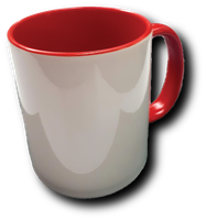 New york – Mug 11oz - 5 étoiles - Blanc avec poignée et interieur rouge - emballage individuel