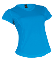 T-SHIRT DRY SKIN LADY COL V TURQUOISE S